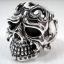 แหวนเงินแท้ หัวกะโหลก ฉลุหน้าผาก