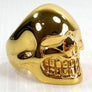แหวนเงินแท้ กะโหลกเมทัลลิกสีทอง