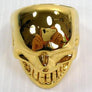 แหวนเงินแท้ กะโหลกเมทัลลิกสีทอง