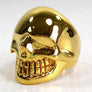แหวนเงินแท้ กะโหลกเมทัลลิกสีทอง