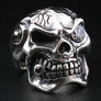 แหวนเงินแท้ กะโหลกมาเฟียตาขาว