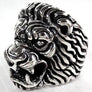 แหวนเงินแท้ดีไซน์หัวสิงโตใหญ่แกะลาย