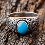 แหวนเงินแท้ฝังTurquoise