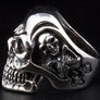 แหวนเงินแท้หัวกะโหลกเงินไททัน