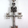 จี้เงินแท้ ดีไซน์กะโหลกตรึงบนกางเขน