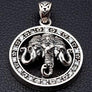 จี้เงินแท้ดีไซน์ช้างสามเศียร Silver Ganesh Pendant
