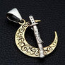 จี้เงินแท้ดีไซน์ดาบพาดพระจันทร์ รหัส 3322
