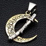 จี้เงินแท้ดีไซน์ดาบพาดพระจันทร์ รหัส 3322