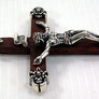 จี้เงินแท้ดีไซน์เยซูบนกางเขนไม้