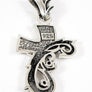 จี้เงินแท้ดีไซน์กางเขนไม้เลื้อย