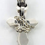 จี้เงินแท้ดีไซน์กางเขนคล้องโซ่รุ่นใหญ่