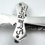 จี้เงินแท้โครงกระดูกบนไม้กางเขนเล็ก