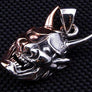 จี้เงินหน้ากากปีศาจ Oni Mask Tattoo Pendant