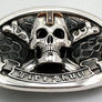 หัวเข็มขัดเงินแท้ ดีไซน์กะโหลก Skull Crossbones Biker Buckles