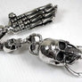 พวงกุญแจเงินแท้ ดีไซน์หัวกะโหลกใหญ่ มือจับ รหัส 1286