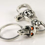 พวงกุญแจเงินแท้ ดีไซน์กะโหลกตาแดง