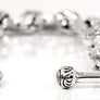 สร้อยข้อมือเงินแท้ ดีไซน์ห่วงสลักลาย รหัส R2573