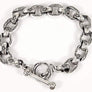 สร้อยข้อมือเงินแท้ ดีไซน์ห่วงสลักลาย รหัส R2573
