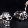 ต่างหูเงินแท้ ดีไซน์กะโหลก tattoo