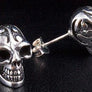 ต่างหูเงินแท้ ดีไซน์กะโหลก tattoo