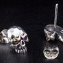 ต่างหูเงินแท้ ดีไซน์กะโหลกพังค์