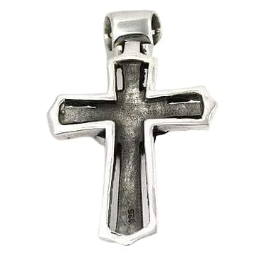 จี้กางเขนเงินแท้ 925 Knight ลายเกราะ ภาพด้านหลังของจี้