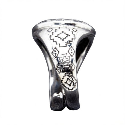 แหวนเงินแท้ 925 Kokopelli ปรับขนาดได้ มุมด้านข้างเต็มวง