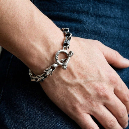 สร้อยข้อมือข้อดอกไม้เงินแท้ 925 ภาพสวมบนข้อมือ