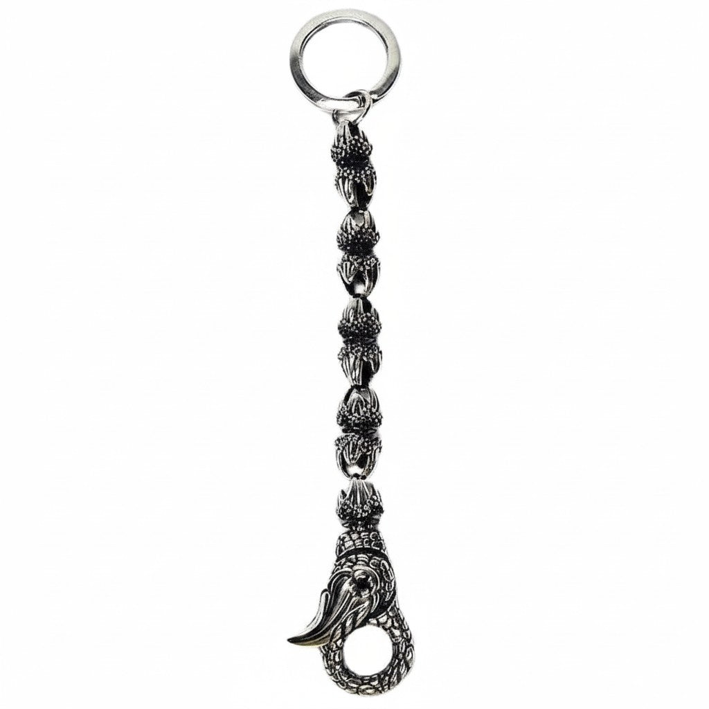 พวงกุญแจกรงเล็บมังกรเงินแท้ 925 ภาพเต็มชิ้น
