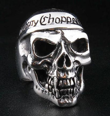 แหวนเงินแท้ หัวกะโหลกช้อปเปอร์