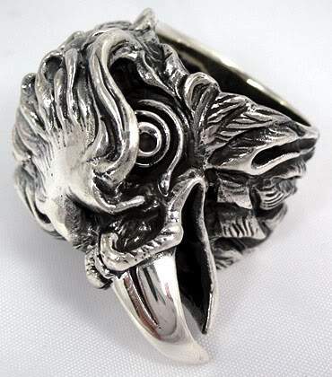 แหวนเงินแท้ หัวนกอินทรีฮาร์เล่ย์