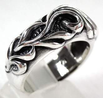 แหวนเงินแท้แกะลาย