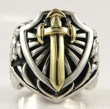 แหวนเงินแท้ดาบทอง