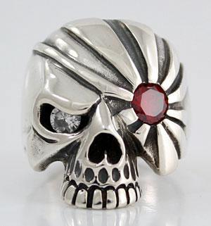 แหวนเงินแท้หัวกะโหลกโจรสลัดตาเดียว