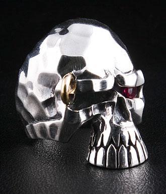 แหวนเงินแท้หัวกะโหลกพังค์