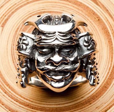 แหวนเงินแท้หน้ากากซามูไร