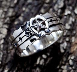 แหวนเงินแท้ลายดาวเล็ก