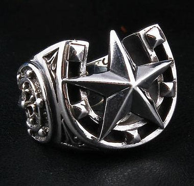 แหวนเงินเกือกม้ารูปดาว