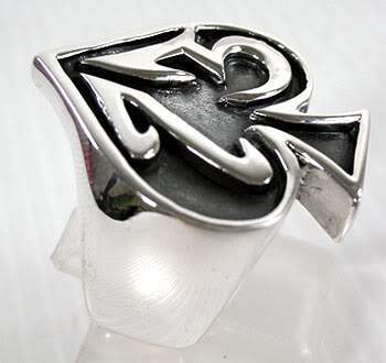 แหวนเงินเลข 13 โพดำ