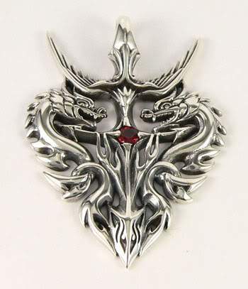 จี้เงินแท้ ดีไซน์มังกรคู่ผุ้พิทักษ์