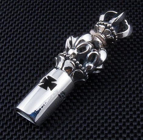 จี้เงินแท้ ดีไซน์นกหวีดสลักกางเขน รหัส 3071