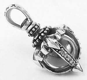 จี้เงินแท้ พลอยใสทรงกลม รหัส 2044