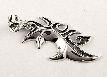 จี้เงินแท้ดีไซน์ใบมีดพื้นเมือง