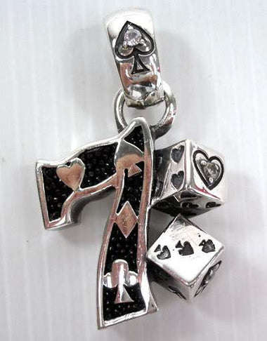 จี้เงินแท้ดีไซน์เลข 7 Seven Poker Mens Pendant