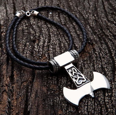 จี้เงินแท้ทรงค้อนแบน .925 Silver Thors Hammer Necklace