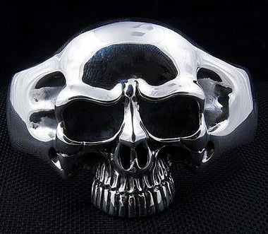 กำไลข้อมือเงินแท้หัวกะโหลกฮาร์เล่ย์ไซส์ 7.5-8.5 นิ้ว