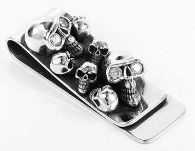 คลิปเงินแท้ กะโหลกตาขาว