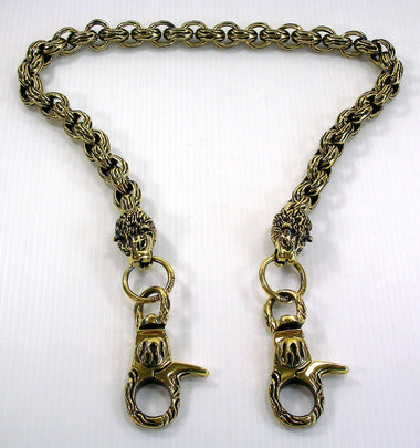 สายคล้องกะเป๋าทองเหลืองหัวสิงโต