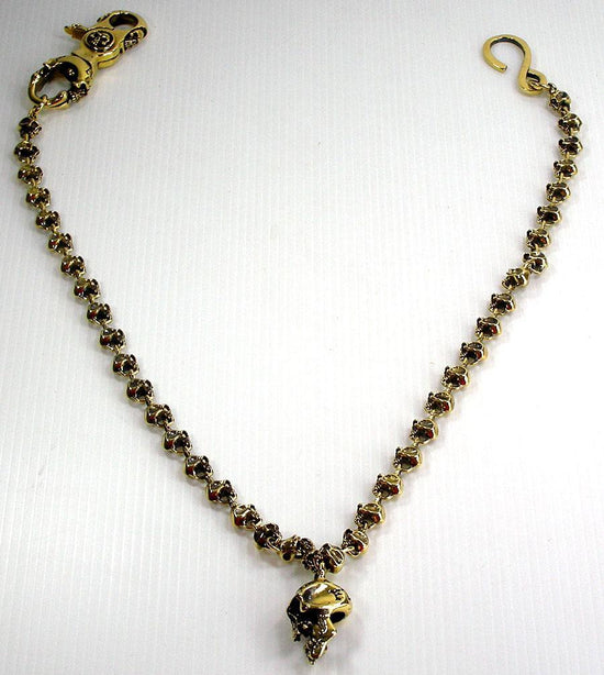 สายคล้องกระเป๋าหัวกะโหลกทองเหลือง