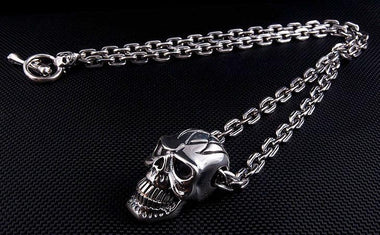 สร้อยคอเงินแท้ หัวกะโหลกใหญ่ รหัส 3120